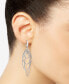 ფოტო #2 პროდუქტის Navette Orbital Drop Earrings in 14k White Gold