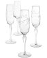 Фото #1 товара Etched Floral Champagne Flutes, Set of 4, Created for Macy's