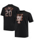 ფოტო #1 პროდუქტის Men's Pete Alonso Black New York Mets Big and Tall Wordmark Name and Number T-shirt