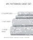 Фото #5 товара Home Collection Premium Ultra Soft Trellis Vine Pattern 4 Piece Bed Sheets Set, California King