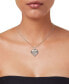 Фото #2 товара Macy's diamond Heart Locket 18" Pendant Necklace (1/4 ct. t.w.) in Sterling Silver