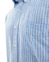 Фото #4 товара Ben Sherman long sleeve linen wide stripe shirt in blue