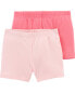 Toddler 2-Pack Pink Bike Shorts 4T