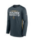 Фото #4 товара Men's Gray Vegas Golden Knights Authentic Pro Rink Performance Long Sleeve T-Shirt