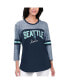 ფოტო #1 პროდუქტის Women's Deep Sea Blue Seattle Kraken Play The Game 3/4-Sleeve T-shirt