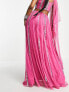 Фото #2 товара Maya linear embellished lehenga maxi skirt in pink