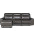 Фото #19 товара CLOSEOUT! Blairemoore 3-Pc. Leather Sofa with Power Chaise and 2 Power Recliners, Created for Macy's