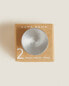 Silver-coloured door knob (pack of 2)