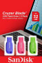 Фото #2 товара SanDisk Cruzer Blade 3x 32GB - 32 GB - USB Type-A - 2.0 - Capless - Blue - Green - Pink