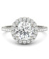 Фото #2 товара Moissanite Round Halo Ring (2-1/3 ct. tw. Diamond Equivalent) in 14k White Gold