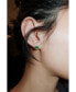 Park — Green jade square stud earrings