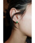 Фото #4 товара Park — Green jade square stud earrings