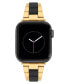 Фото #2 товара Women's Gold-Tone and Black Tide Plastic Bracelet Compatible with 42/44/45/Ultra/Ultra 2 Apple Watch