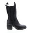 Фото #1 товара A.S.98 Collins A57202-301 Womens Black Leather Slip On Casual Dress Boots 6