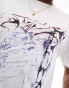 Фото #2 товара Weekday oversized t-shirt with dragon graphic print in white