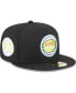 ფოტო #1 პროდუქტის Men's Black Detroit Pistons Color Pack 59FIFTY Fitted Hat