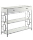 Фото #1 товара Town Square 1 Drawer Mirrored Console Table