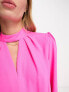 Фото #3 товара River Island twist neck blouse in pink