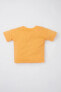 Erkek Bebek Regular Fit Baskılı Pamuklu Kısa Kollu T-Shirt