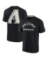 Фото #1 товара Men's and Women's Black Arizona Diamondbacks Super Soft Short Sleeve T-shirt