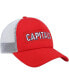 Фото #4 товара Men's Red, White Washington Capitals Team Plate Trucker Snapback Hat