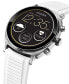 ფოტო #4 პროდუქტის Unisex CZ Smart Wear OS White Silicone Strap Smart Watch 41mm