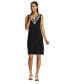 Women's Embroidered Cotton Jersey Sleeveless Swim Cover-up Dress