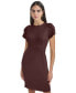 Фото #3 товара Women's Tulip-Sleeve Jewel-Neck Dress