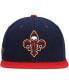Фото #3 товара Бейсболка мужская Mitchell&Ness New Orleans Pelicans Голубая, Красная Side Core 2.0 Snapback