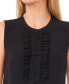 Women's Ruffled Button-Front Sleeveless Blouse