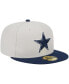 Фото #4 товара Men's Khaki, Navy Dallas Cowboys Super Bowl Champions Patch 59FIFTY Fitted Hat