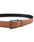 Men's Burnished Edge and Metal Loop Dress Belt, Created for Macy's