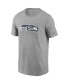 ფოტო #3 პროდუქტის Men's Heathered Gray Seattle Seahawks Primary Logo T-shirt