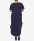 ფოტო #2 პროდუქტის Plus Size Short Sleeve V-neck Maxi Dress