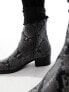 Фото #3 товара AllSaints Bonham leather boots in snake