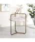 Фото #4 товара Steve Silver Miro 19" Laminate Metal Side Table