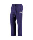 Men's Purple, Heathered Charcoal Distressed TCU Horned Frogs Meter Long Sleeve T-shirt and Pants Sleep Set