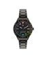 ფოტო #1 პროდუქტის Unisex Three Hand Edition Three Small Black Stainless Steel Bracelet Watch 36mm