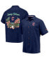 Фото #1 товара Men's Navy Cleveland Guardians Baseball Bay Button-Up Shirt