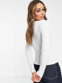 Фото #3 товара ASOS DESIGN long sleeve wrap top in white