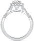 ფოტო #4 პროდუქტის GIA Certified Diamond Halo Engagement Ring (1 ct. t.w.) in 14k White Gold