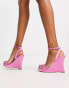 Фото #4 товара ALDO Nuala curved wedge sandals in pink