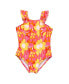 ფოტო #1 პროდუქტის Pop of Sunshine Ruffle Shoulder Swimsuit Girls Toddler