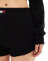 Фото #2 товара Tommy Jeans badge knit shorts in black