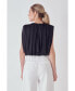 Фото #3 товара Women's Shirred Shoulder Cropped Top
