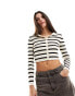 Фото #2 товара Stradivarius stripe knit cardigan