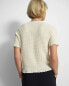 Фото #2 товара Theory Short Sleeve Sweater in Cotton Blend Ivory L