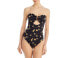 Фото #1 товара Aqua Womens Strapless Cut-Out One-Piece Swimsuit Black Size XS 303953