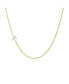 Diamond Asymmetrical Initial 14K Yellow Gold Necklace