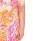 Plus Size Floral-Print Twist-Front Midi Dress